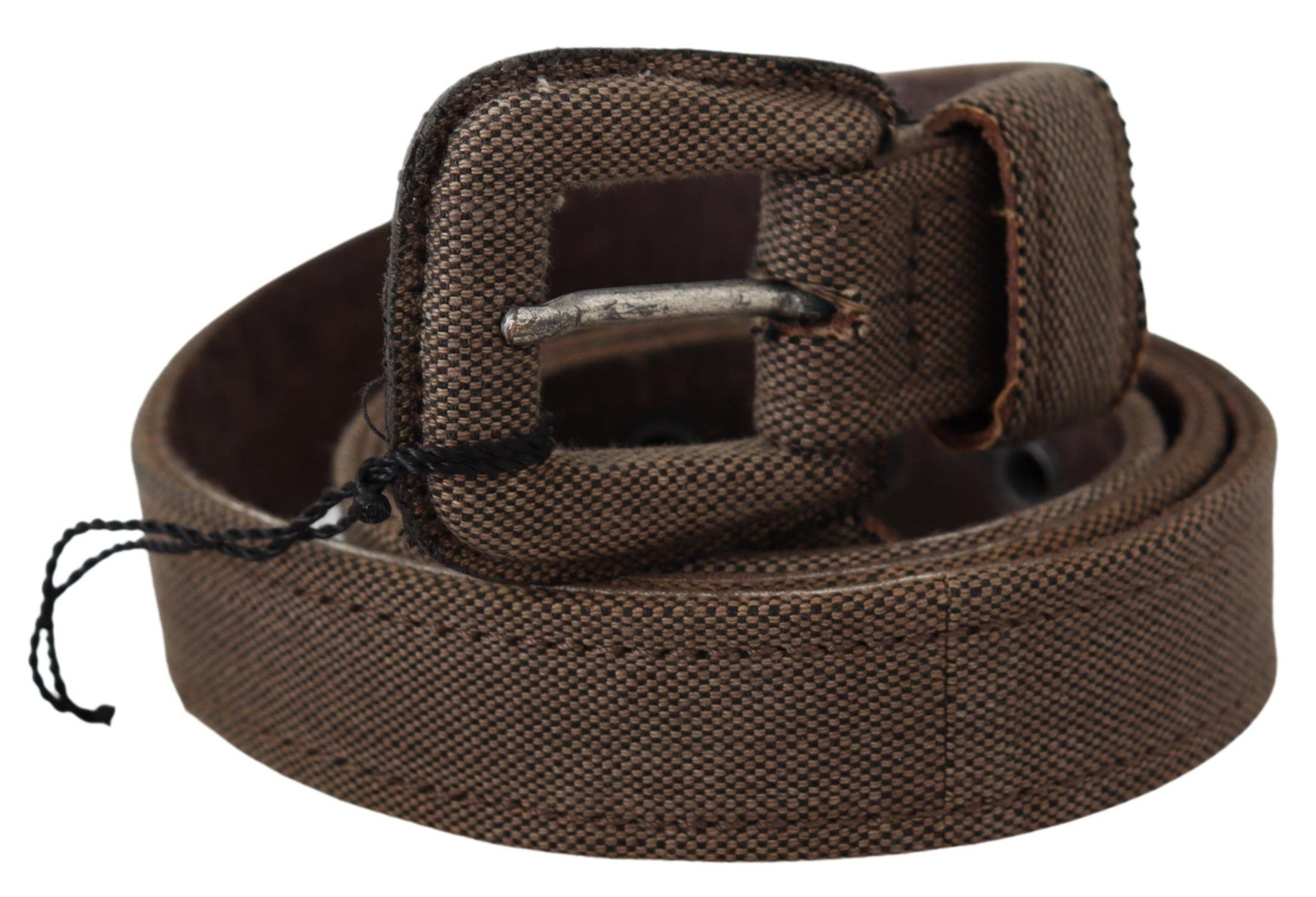 Costume National Leather Logo Buckle Belt — Brown by Costume National