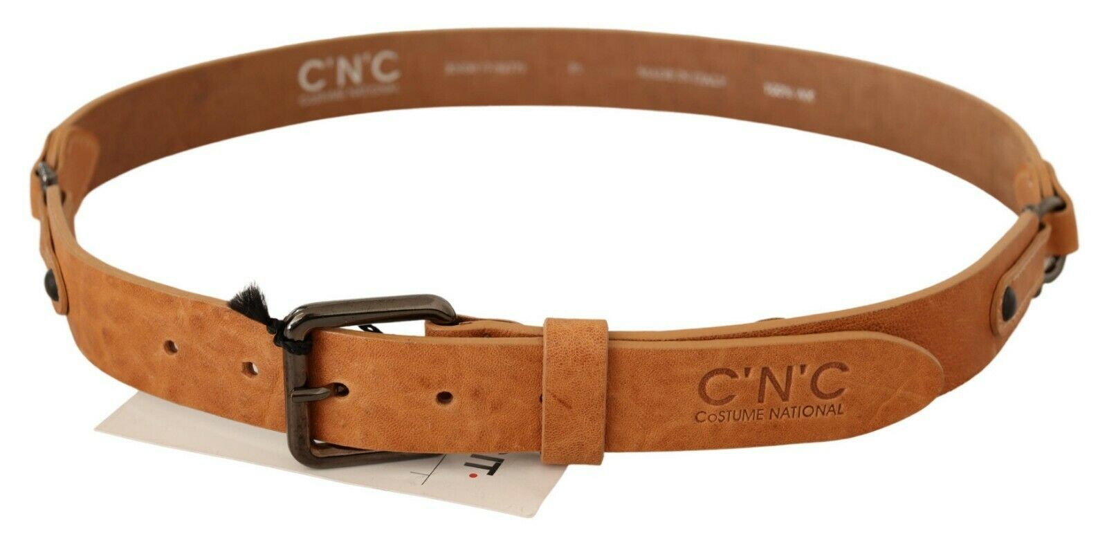 Costume National Leather Buckle Waist Belt — Brown by Costume National