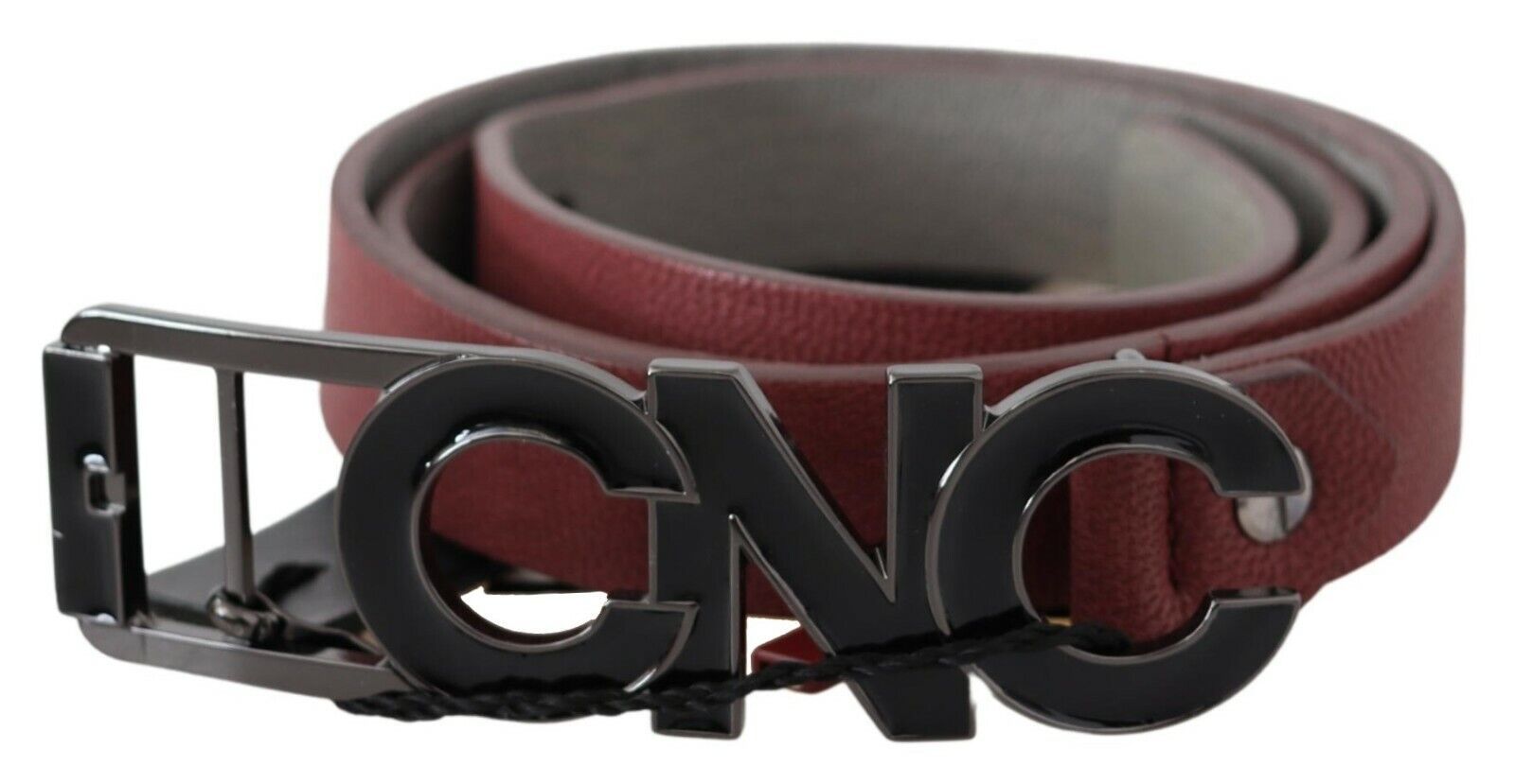 Costume National Leather Logo Belt — Red, view 2