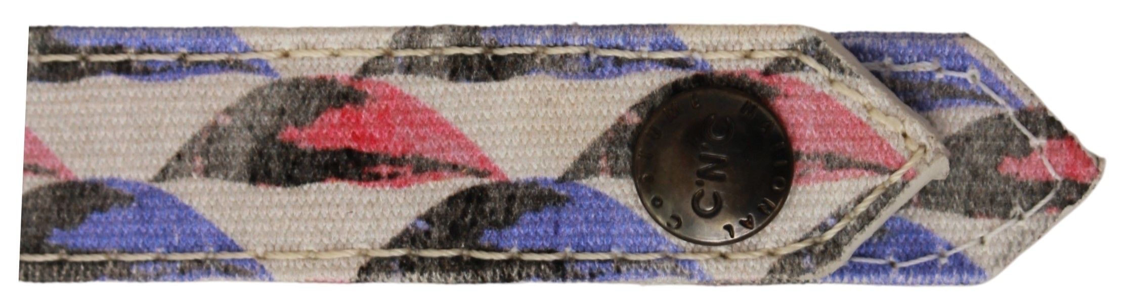 Costume National Logo-Embroidered Textile Belt — White by Costume National