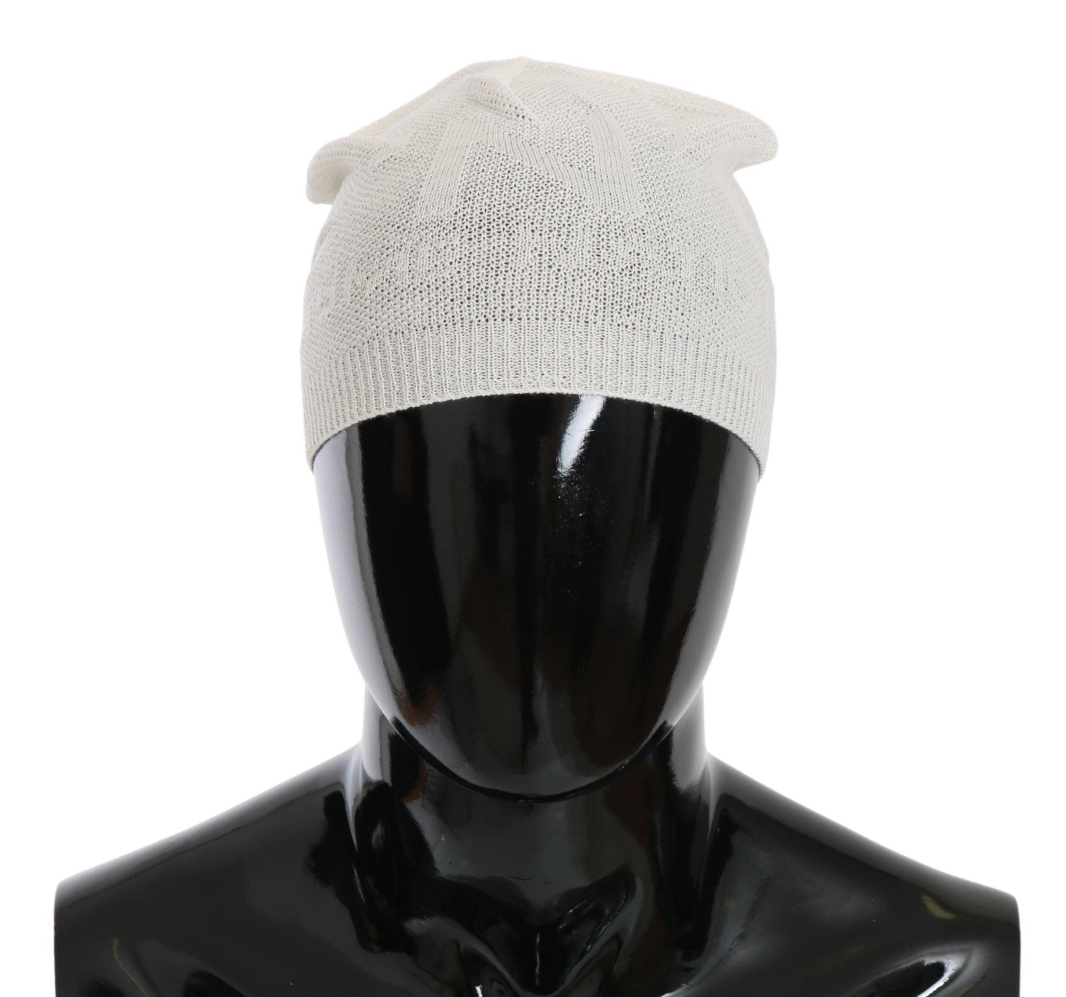 Costume National HAT20127 Wool Blend Beanie — White, view 3