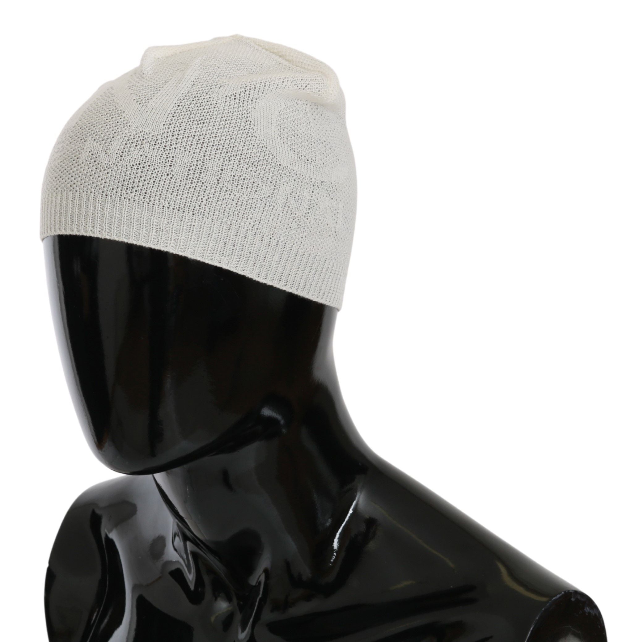 Costume National HAT20127 Wool Blend Beanie — White, view 4