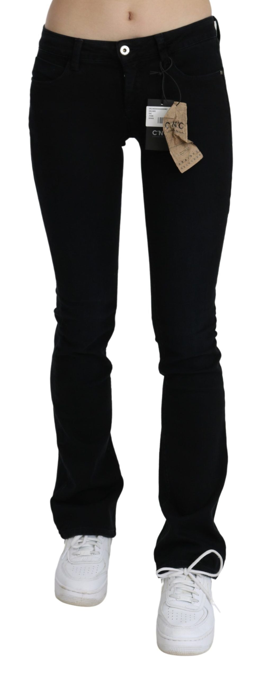 Costume National Low Waist Skinny Denim Jeans — Black by Costume National