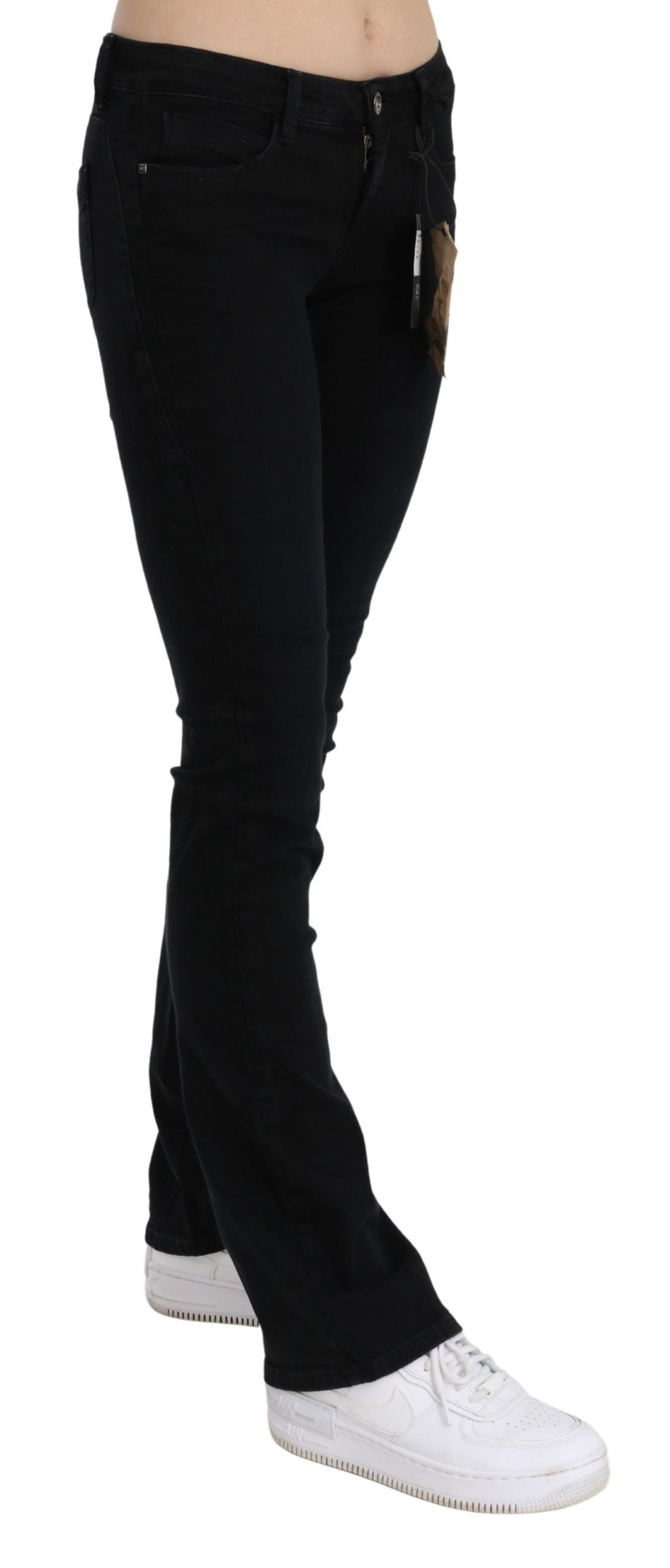 Costume National Low Waist Skinny Denim Jeans — Black, view 2