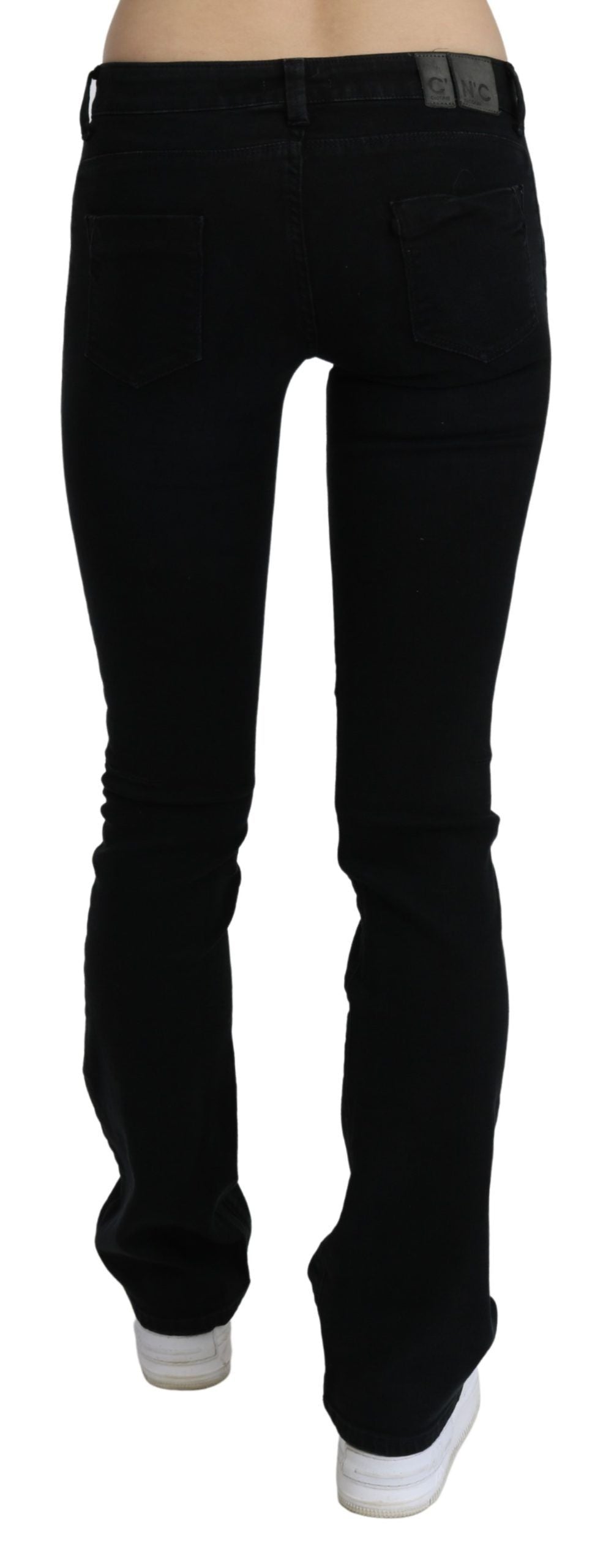 Costume National Low Waist Skinny Denim Jeans — Black, view 4