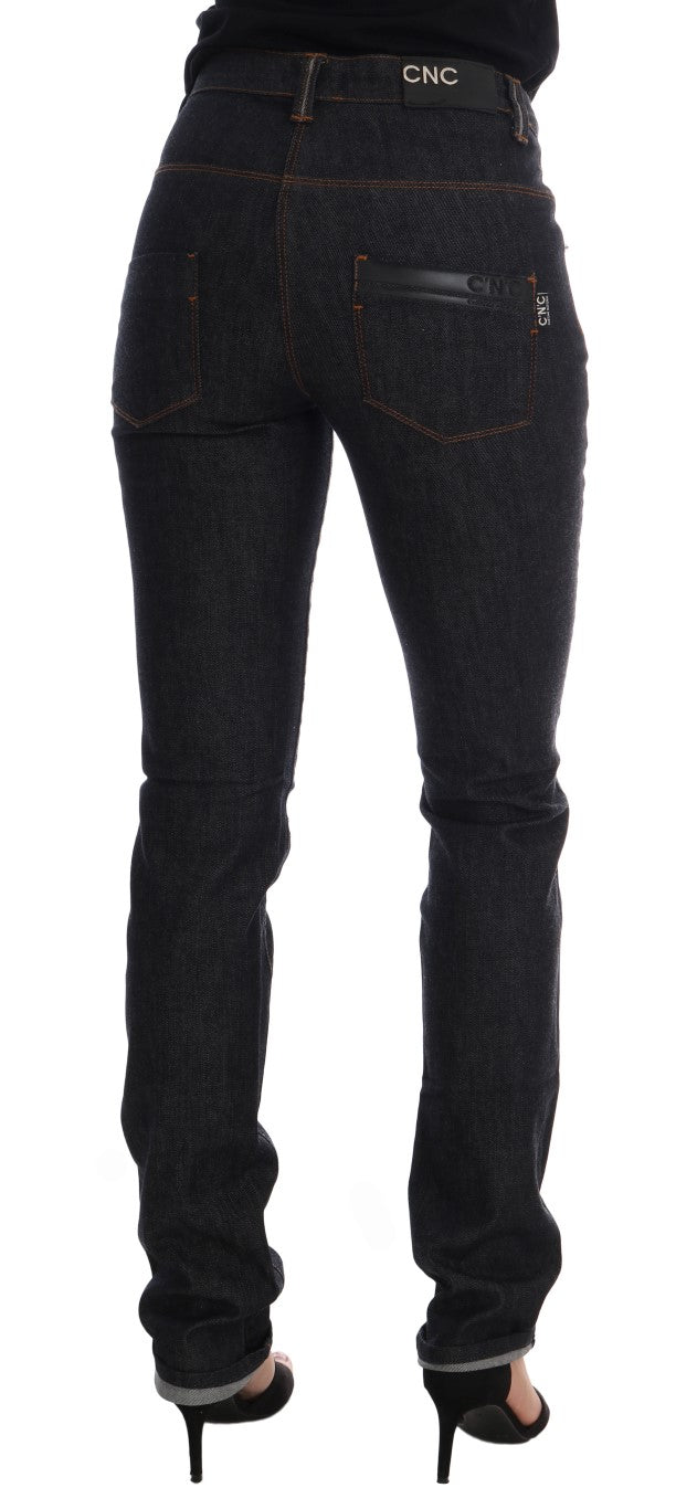 Costume National Cotton Stretch Slim Fit Jeans — Black, view 3