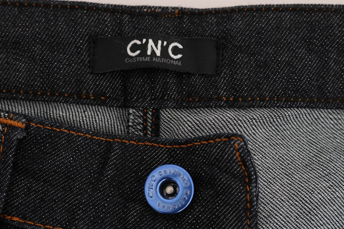 Costume National Cotton Stretch Slim Fit Jeans — Black, view 7