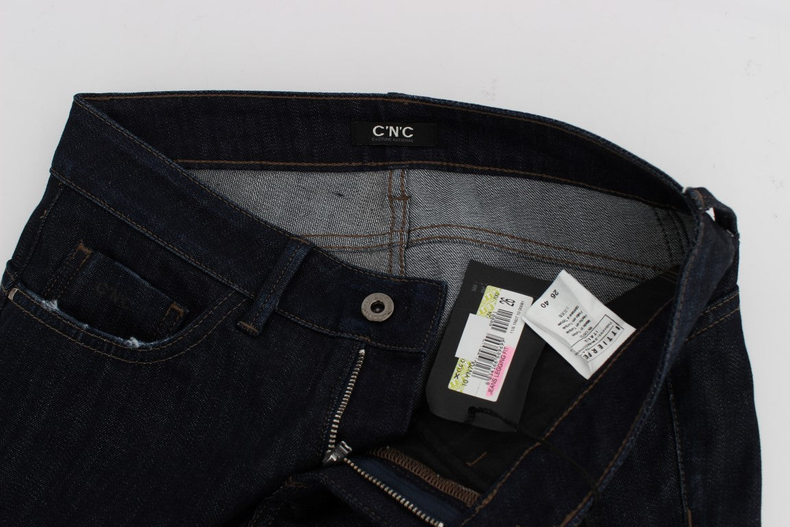 Costume National Cotton Stretch Slim Fit Jeans — Blue, view 6