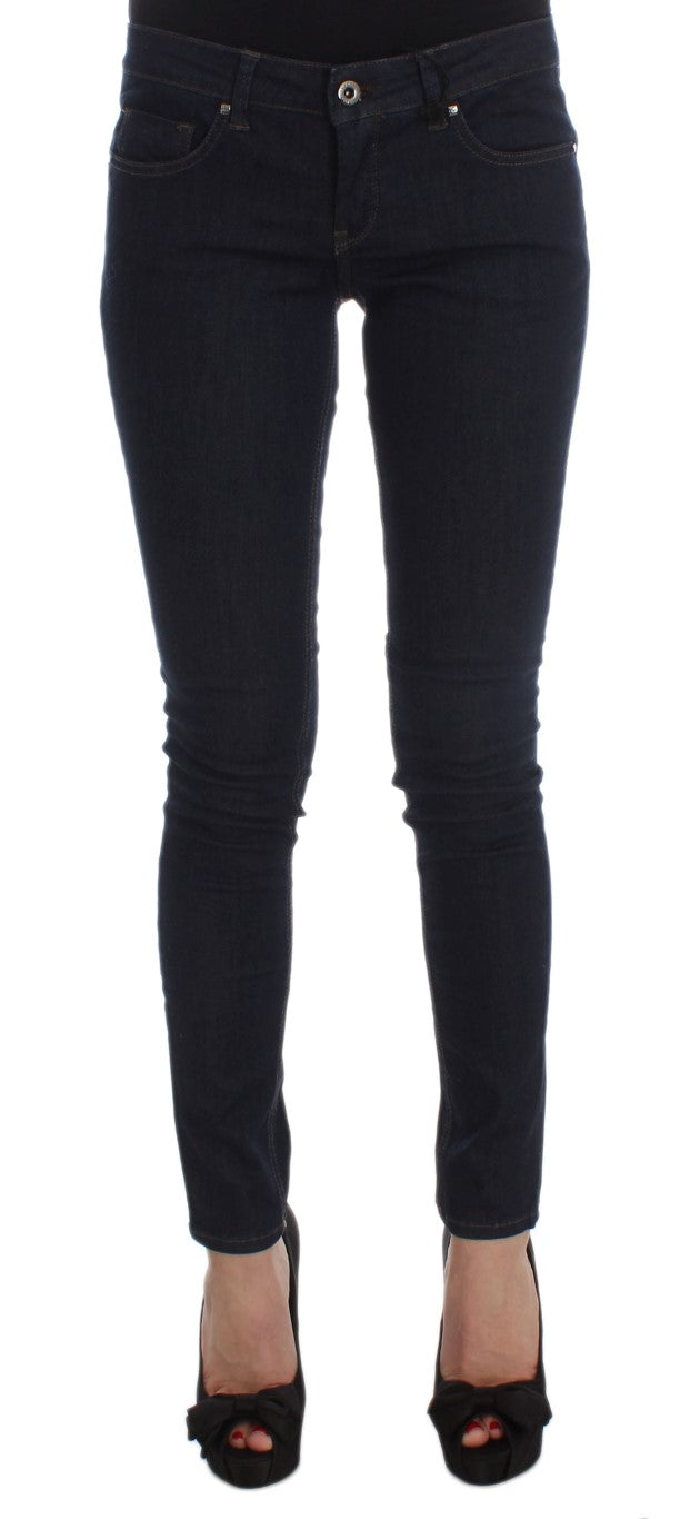 Costume National Cotton Blend Slim Fit Jeans — Blue by Costume National