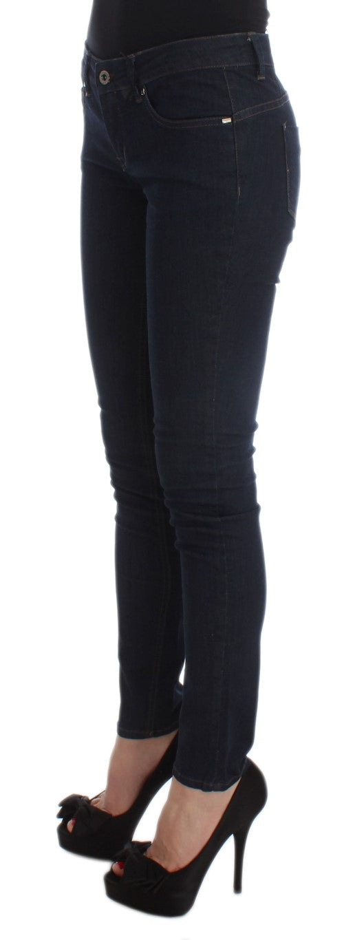 Costume National Cotton Blend Slim Fit Jeans — Blue, view 2