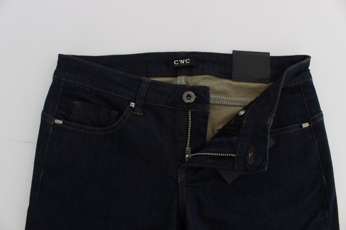 Costume National Cotton Blend Slim Fit Jeans — Blue, view 5