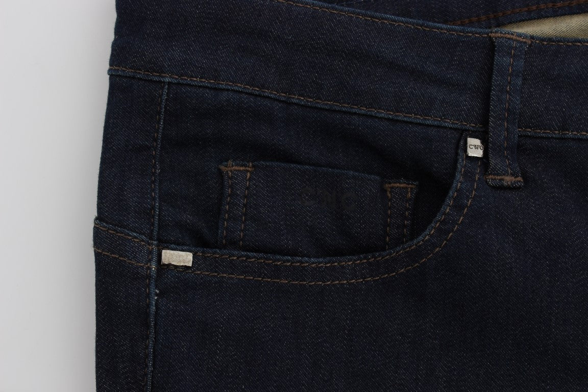 Costume National Cotton Blend Slim Fit Jeans — Blue, view 7