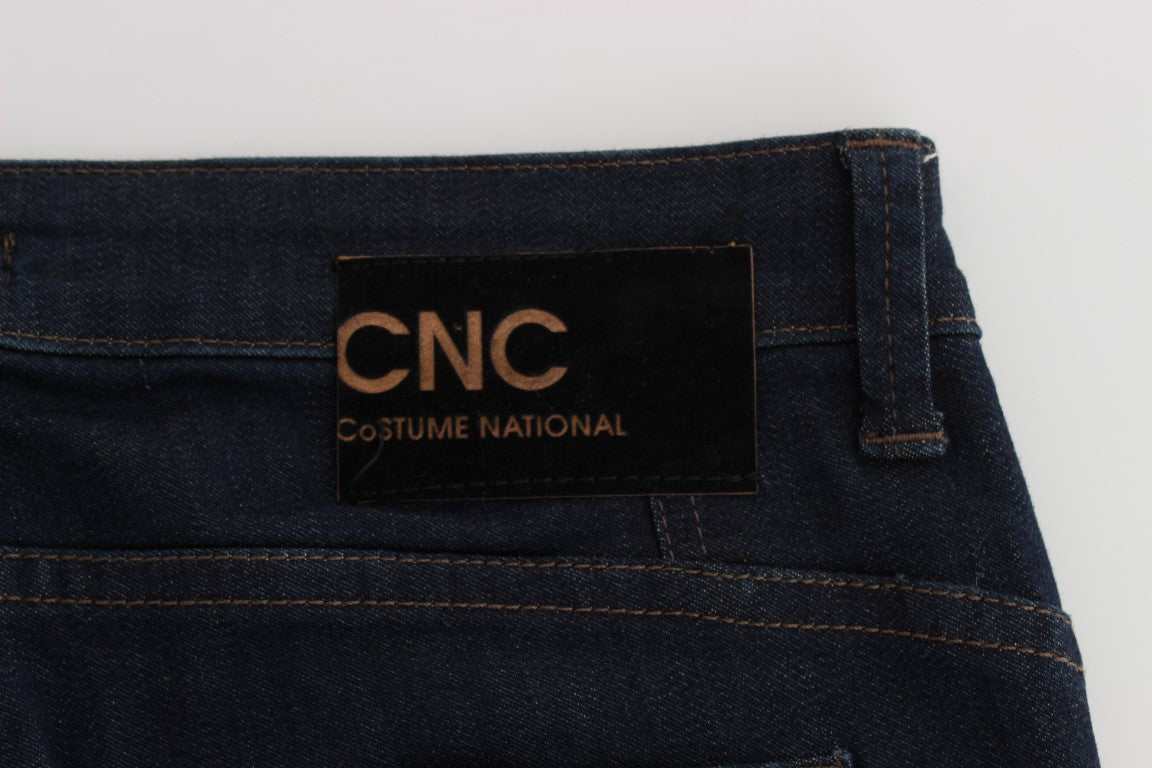 Costume National Cotton Blend Slim Fit Jeans — Blue, view 8