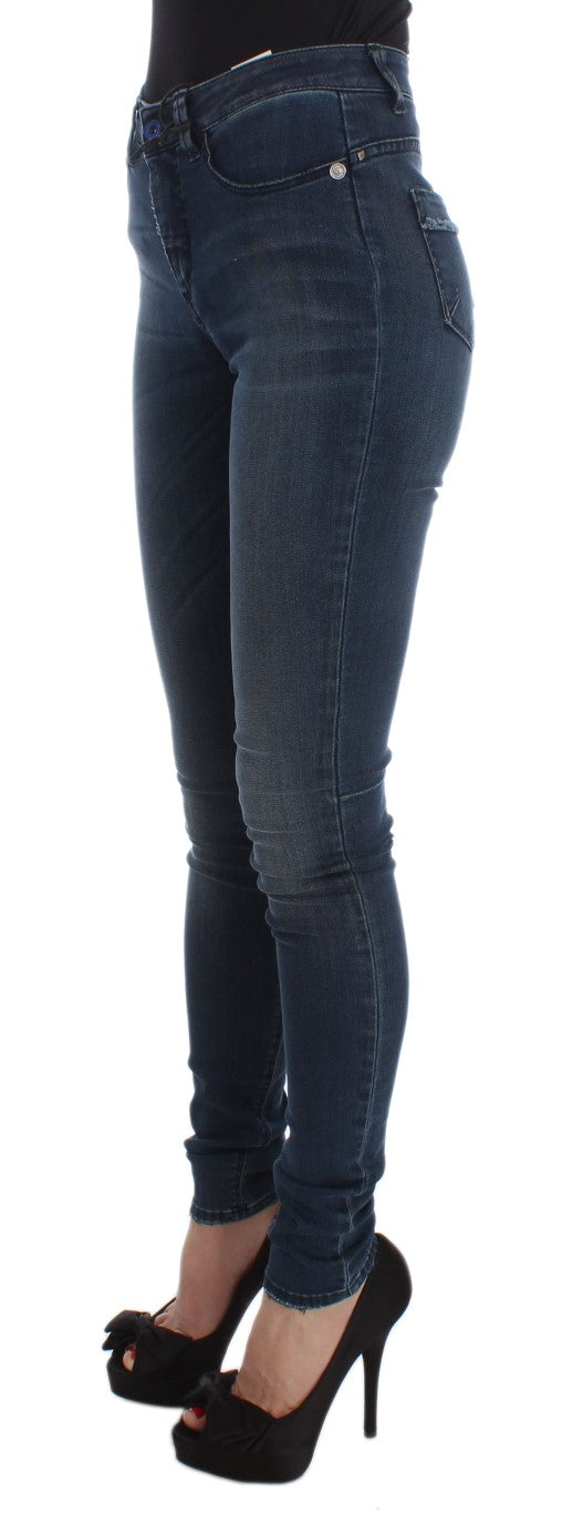Costume National Cotton Blend Slim Fit Jeans — Blue, view 2