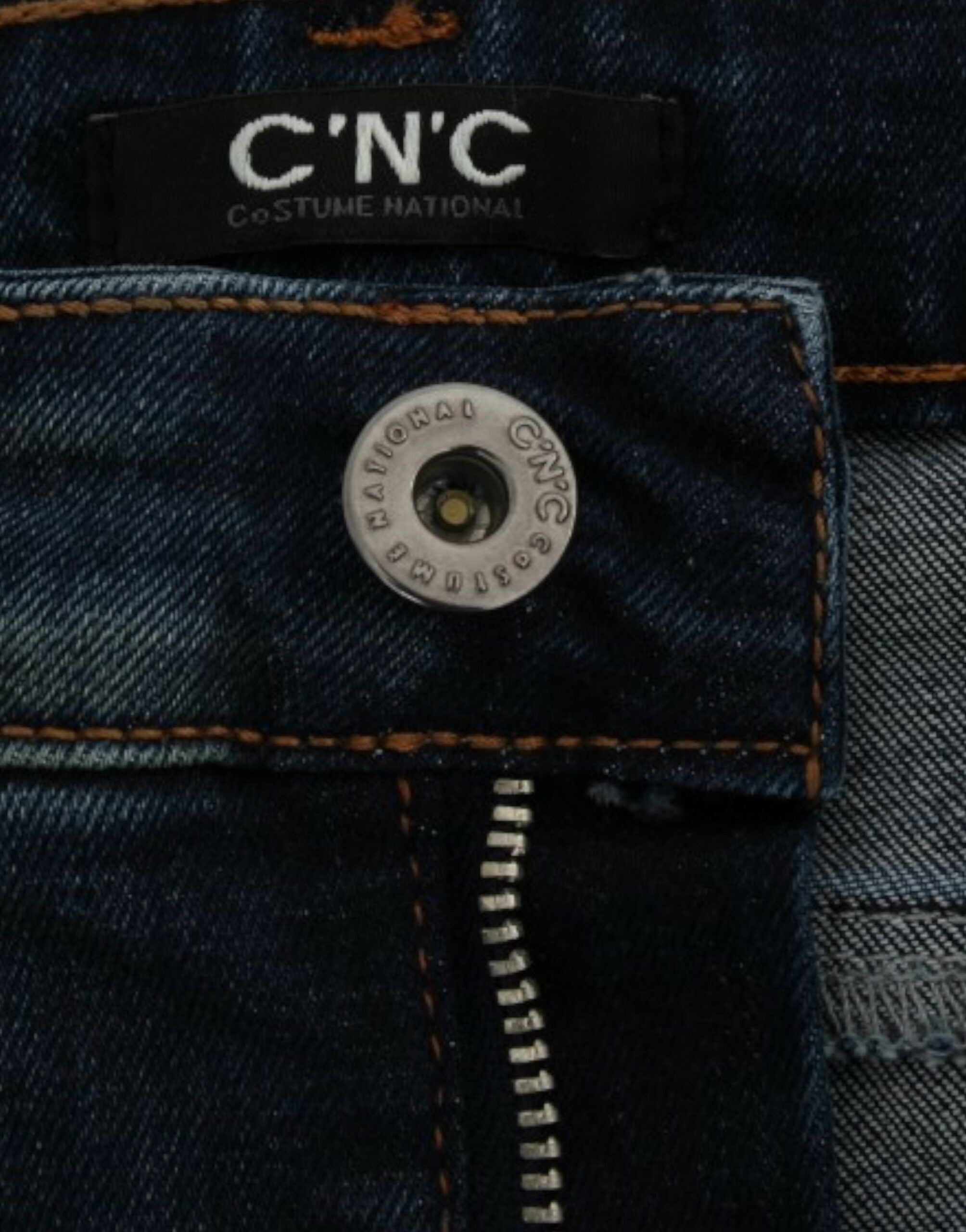 Costume National Straight Leg Denim Jeans — Blue, view 3