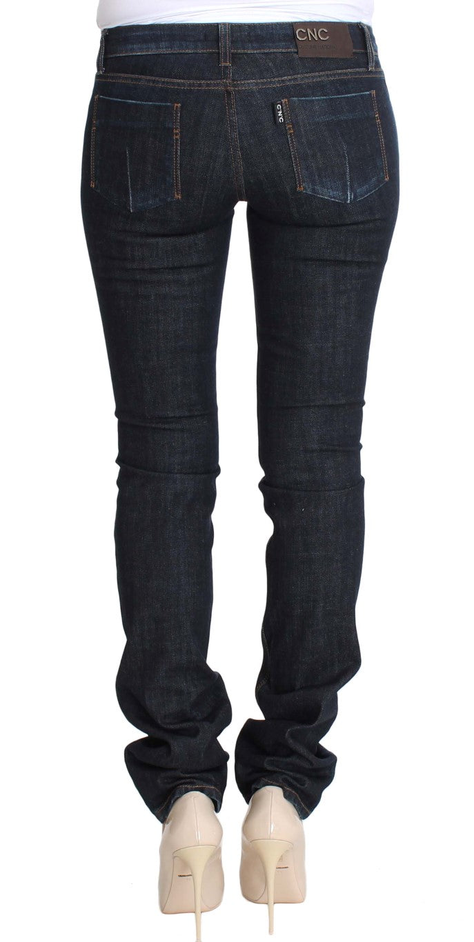 Costume National Cotton Stretch Slim Fit Jeans — Blue, view 3