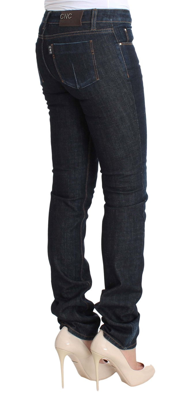 Costume National Cotton Stretch Slim Fit Jeans — Blue, view 4