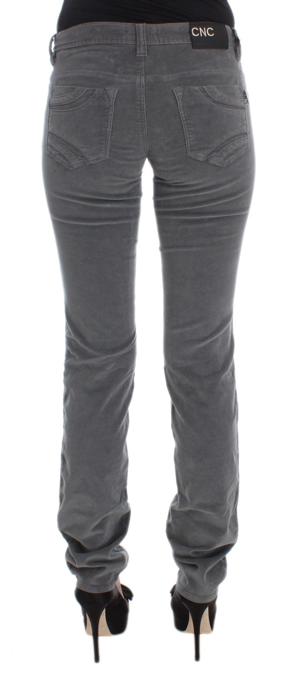 Costume National Cotton Corduroy Jeans — Gray, view 3