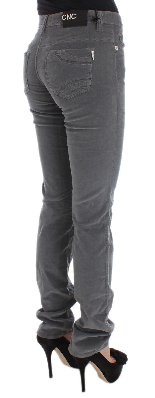 Costume National Cotton Corduroy Jeans — Gray, view 4