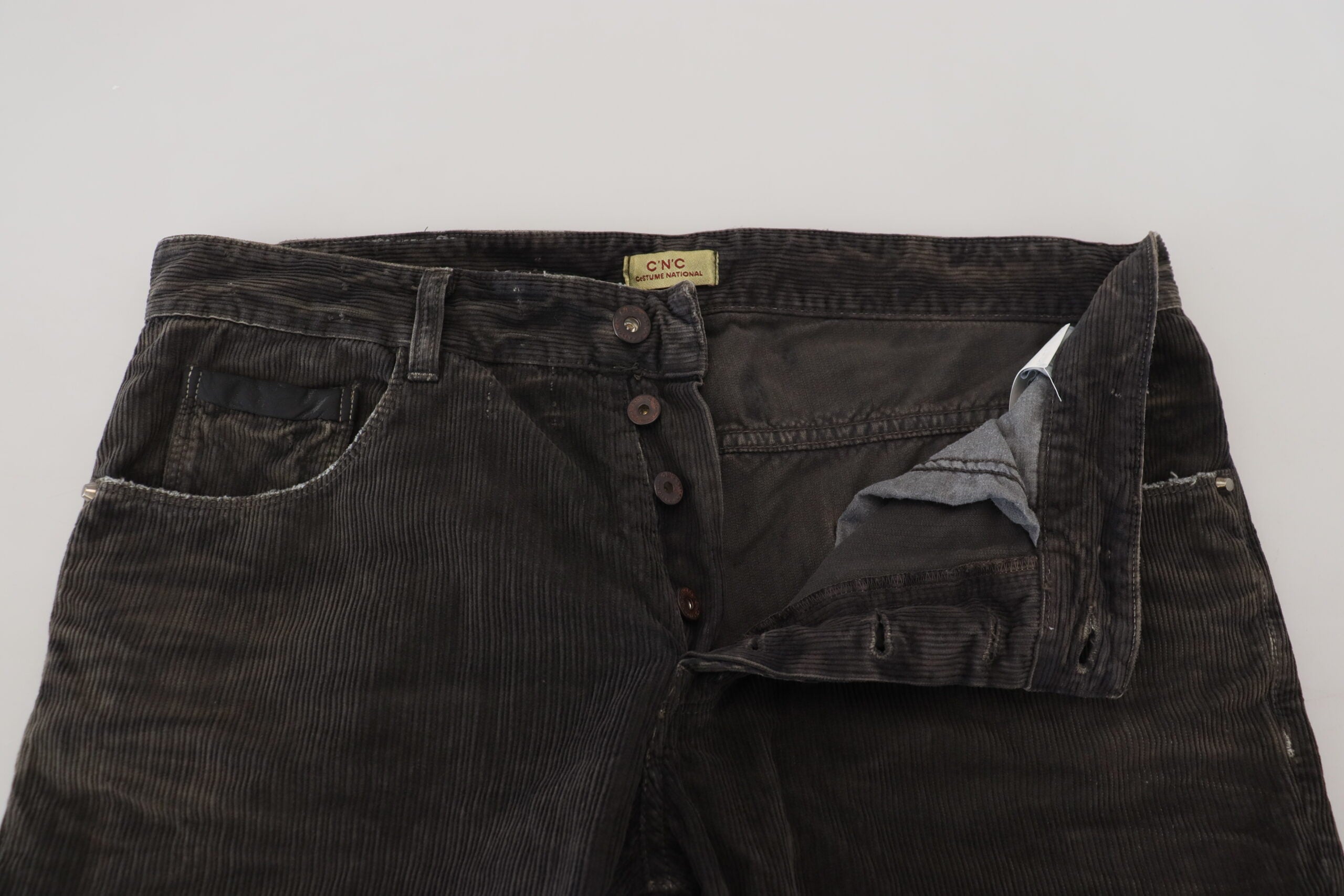 Costume National Cotton Corduroy Jeans — Gray, view 4