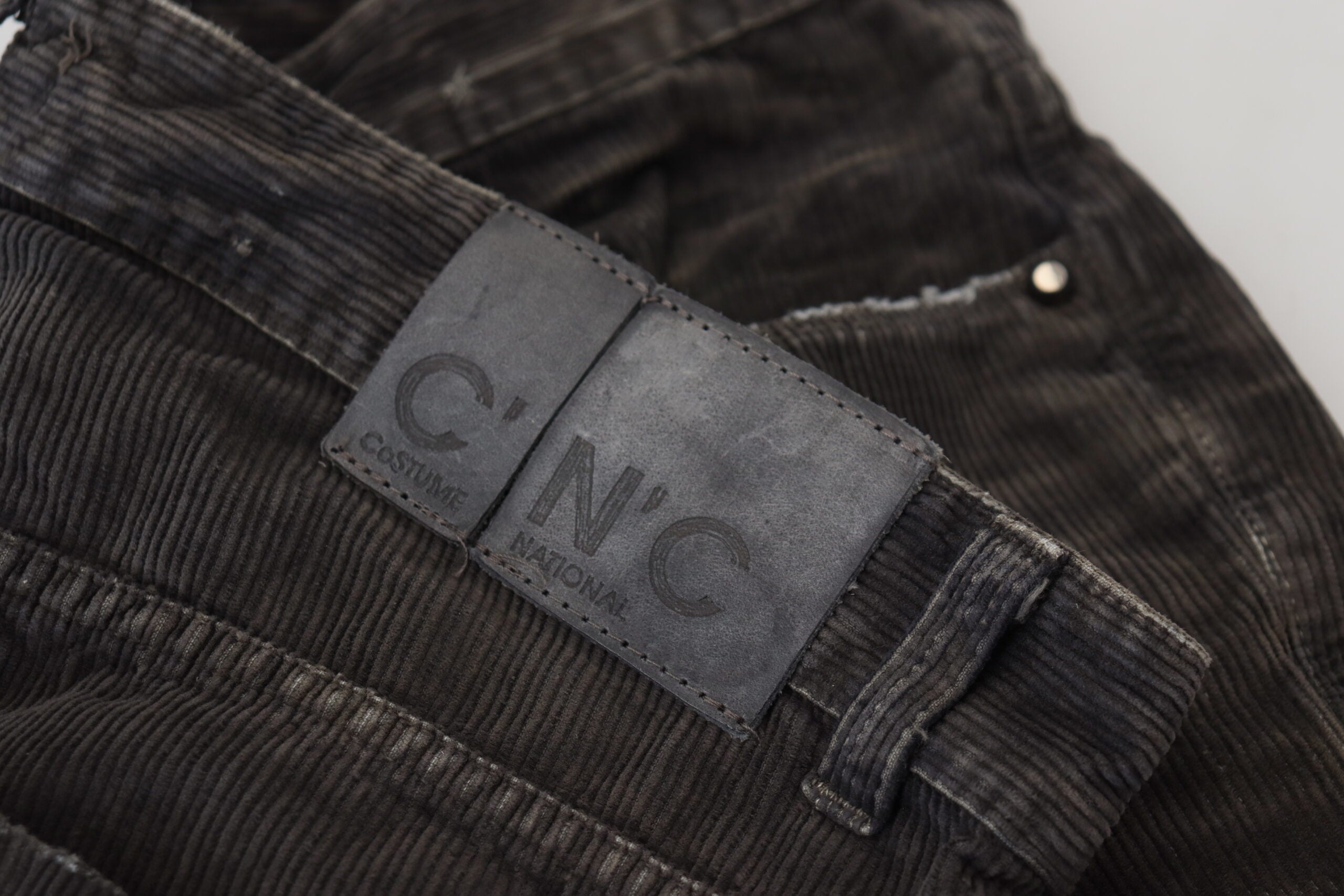 Costume National Cotton Corduroy Jeans — Gray, view 7
