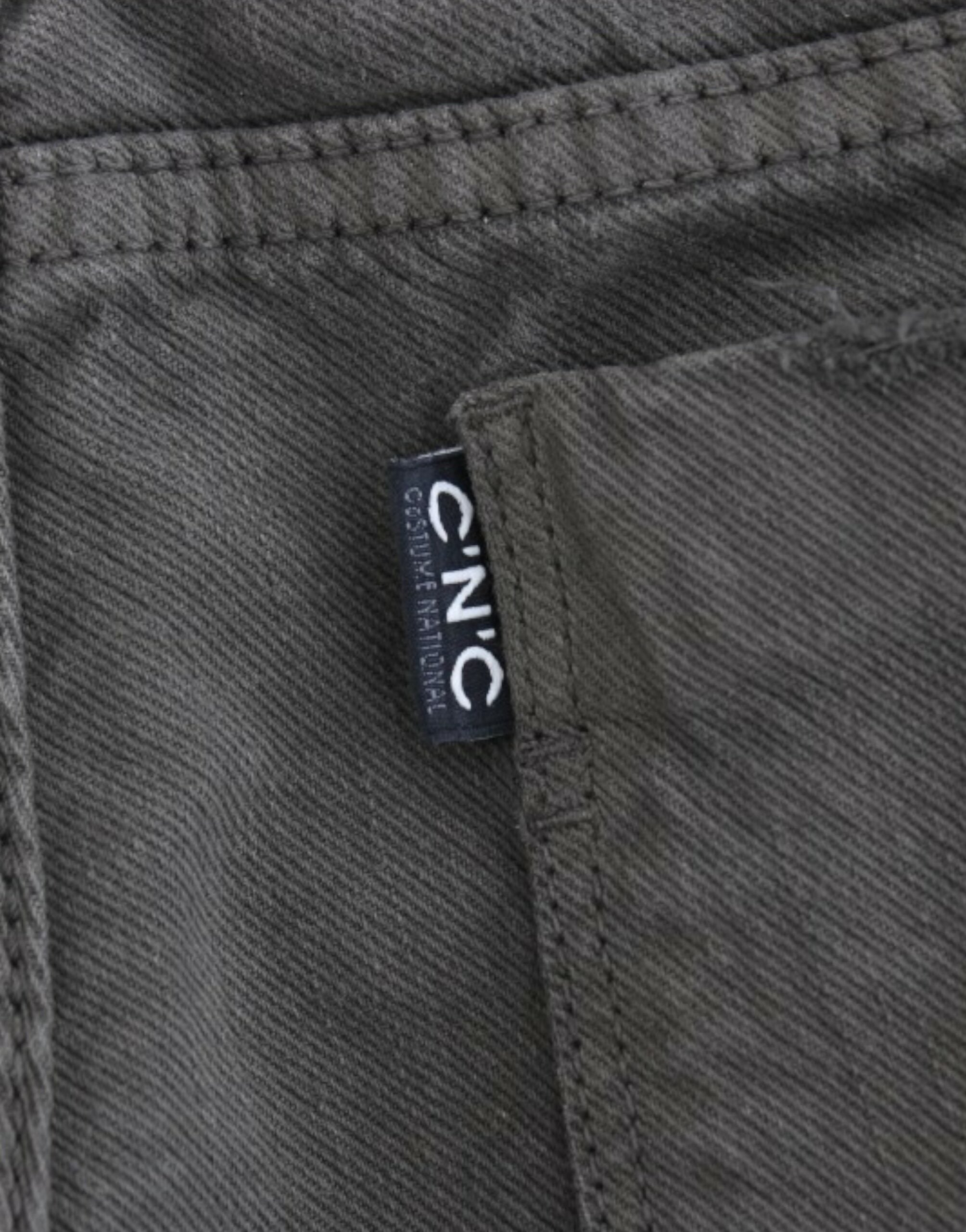 Costume National Slim Leg Cotton Jeans — Green, view 2
