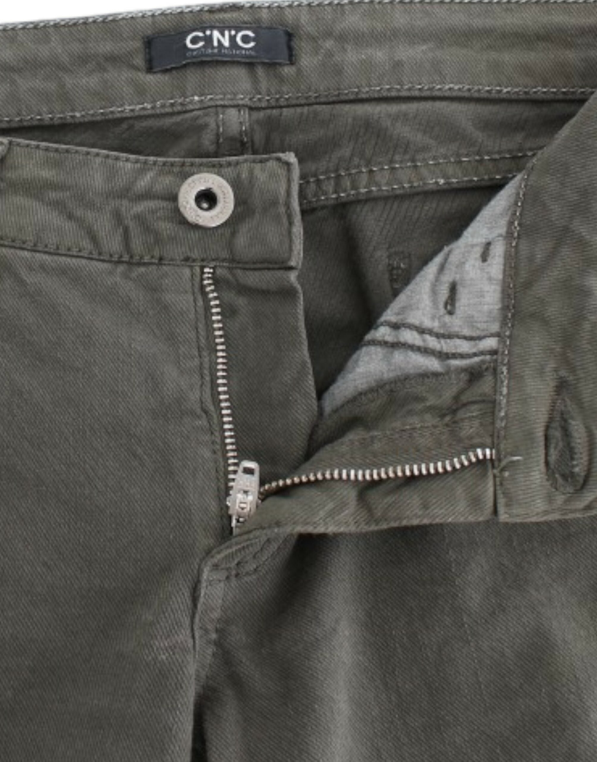 Costume National Slim Leg Cotton Jeans — Green, view 4