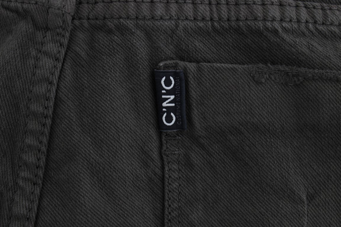 Costume National Cotton Blend Slim Fit Jeans — Green, view 7