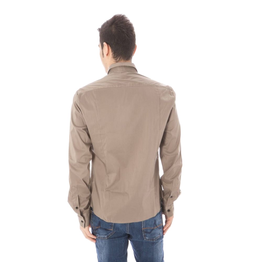 Costume National Cotton-Blend Shirt — Green, view 2