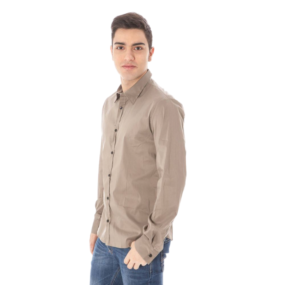 Costume National Cotton-Blend Shirt — Green, view 3
