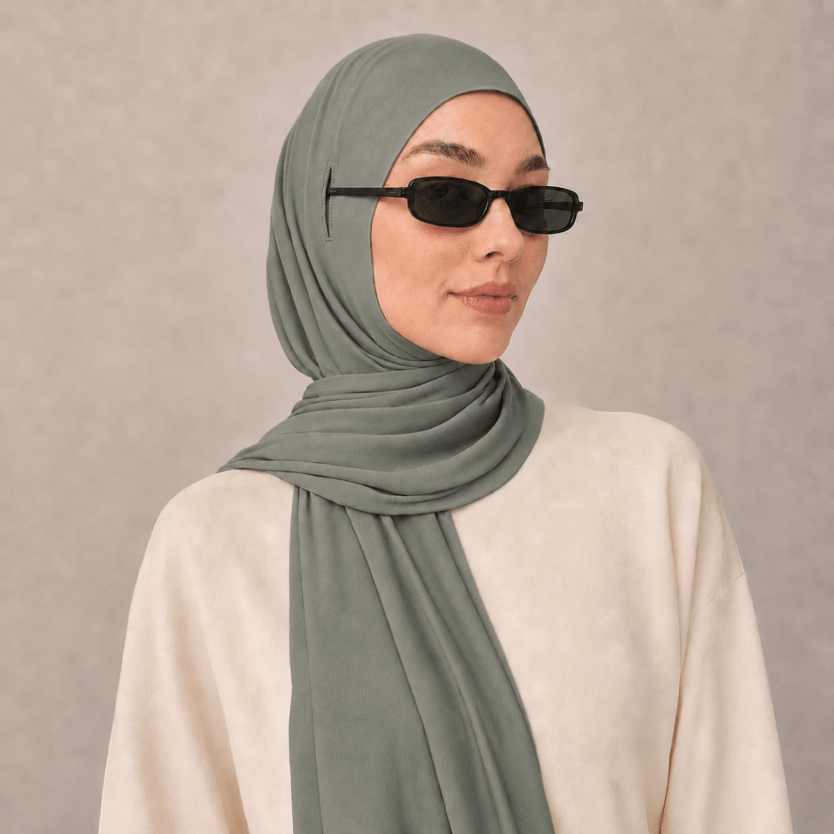 Cotton Modal Long Tail Hijab – Non-Slip, Breathable Instant Hijab (MH226), view 3