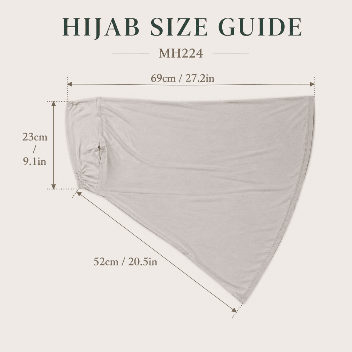 Stretch-Fit Instant Hijab — Cotton Modal, Earphone-Friendly (MH224), view 6