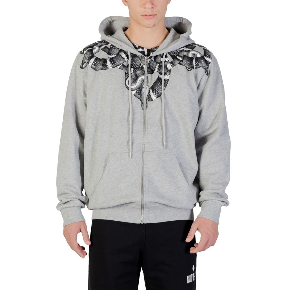 County Of Milan Snake Graphic Cotton Hoodie — Gray by County Of Milan