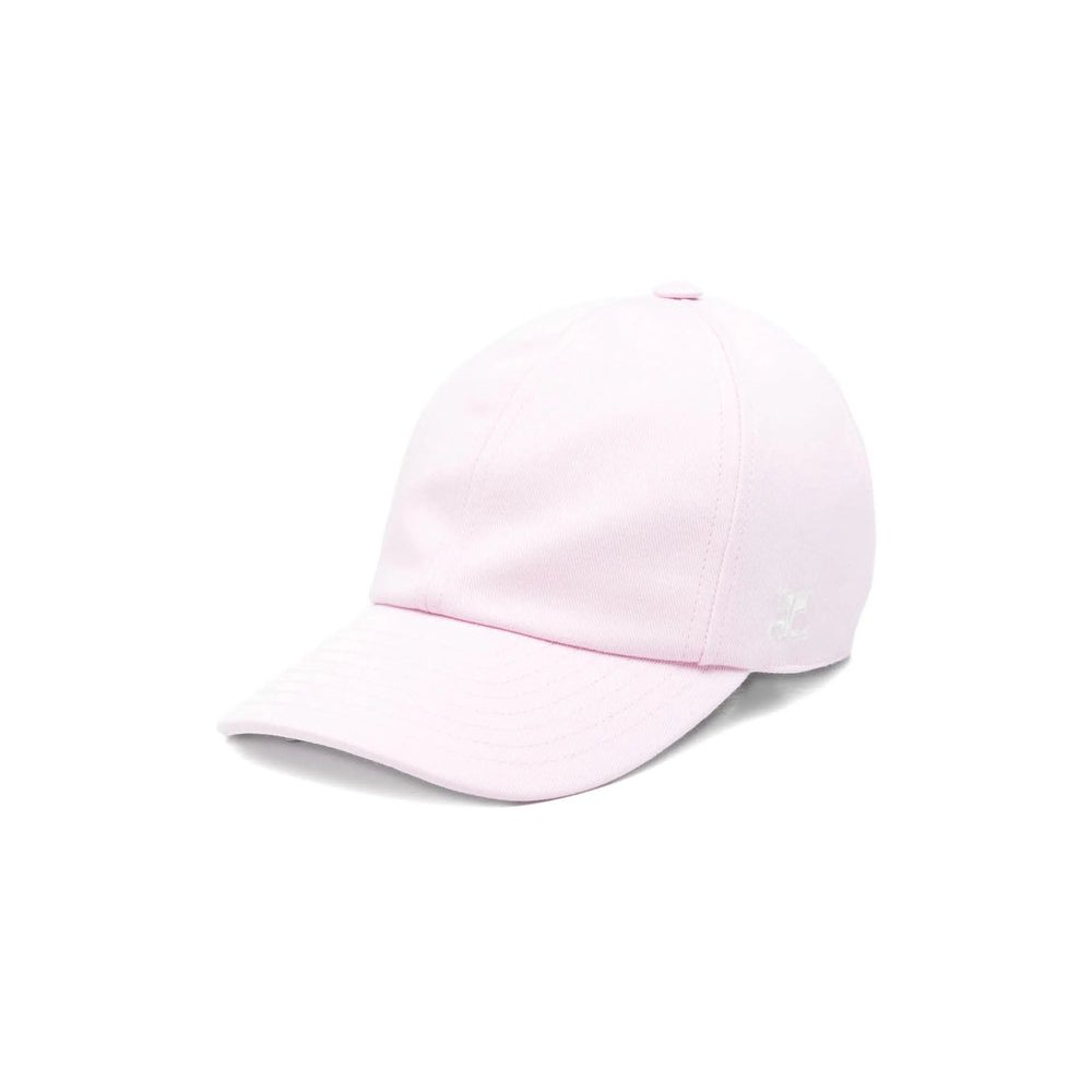 CourrèGes 125ACT039CO Logo-Embroidered Cotton Baseball Cap — Pink, view 2