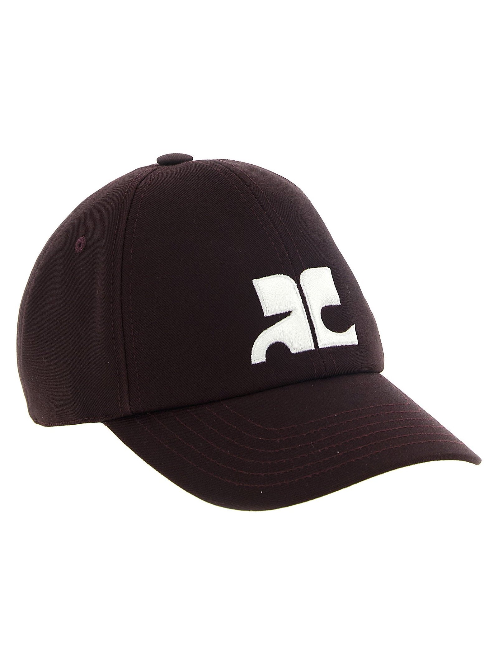 Courreges Baseball Cap — Burgundy, view 2