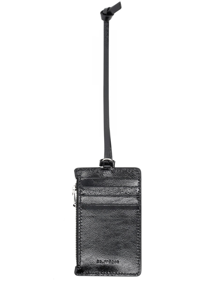 CourrèGes Cow Leather Card Case — Black, view 2