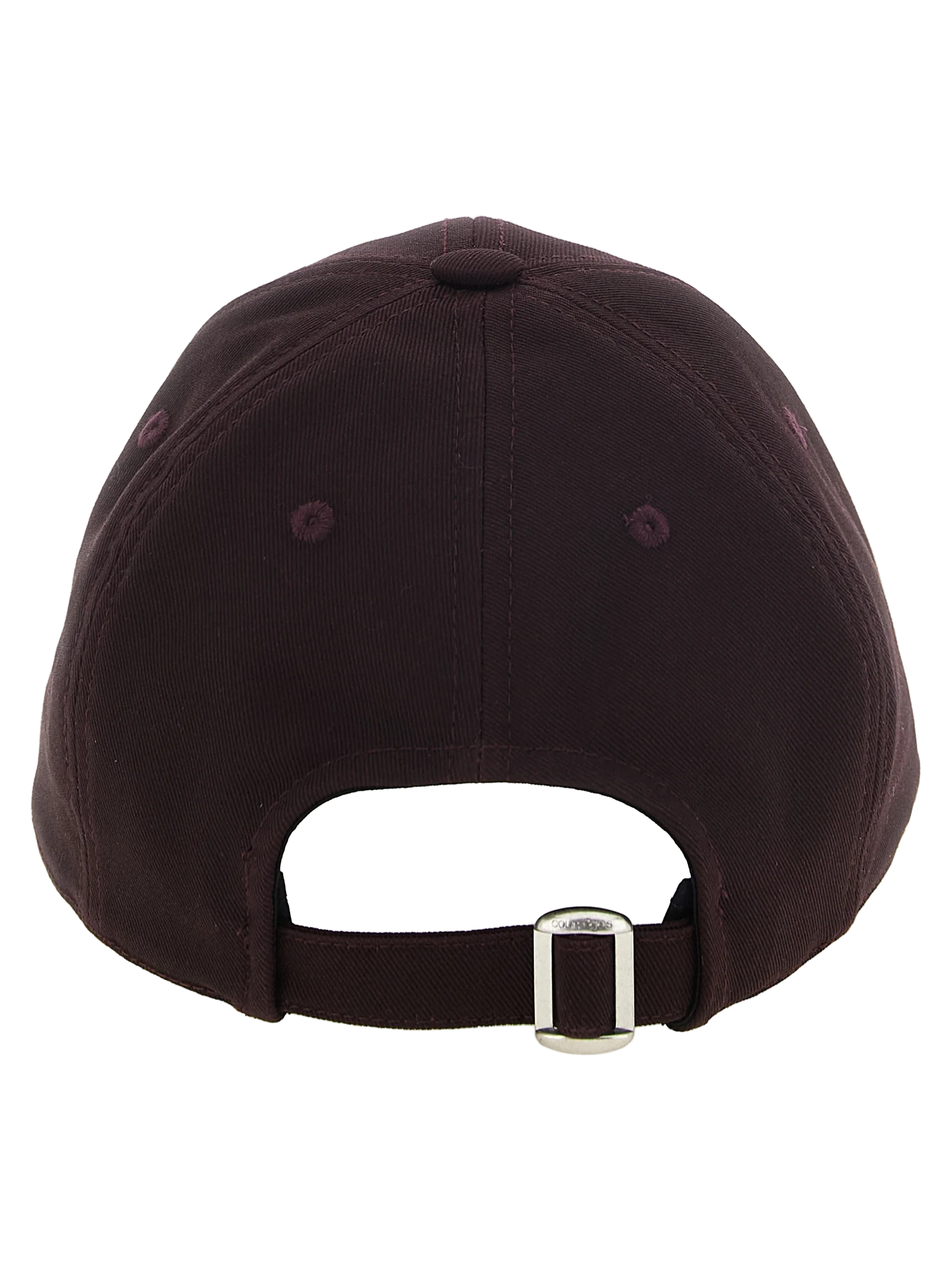 CourrèGes CO345516BM AC Logo Embroidered Baseball Cap — Bordeaux, view 3