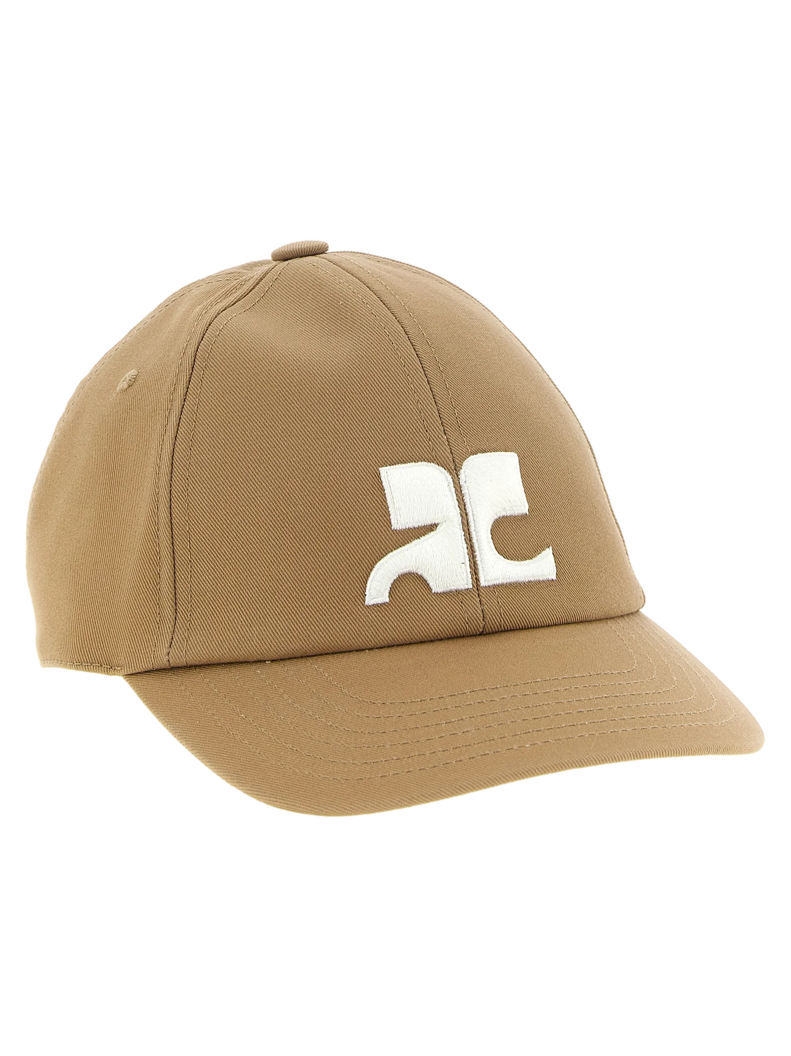 CourrèGes CO345534BM AC Logo Cotton Baseball Cap — Beige, view 2