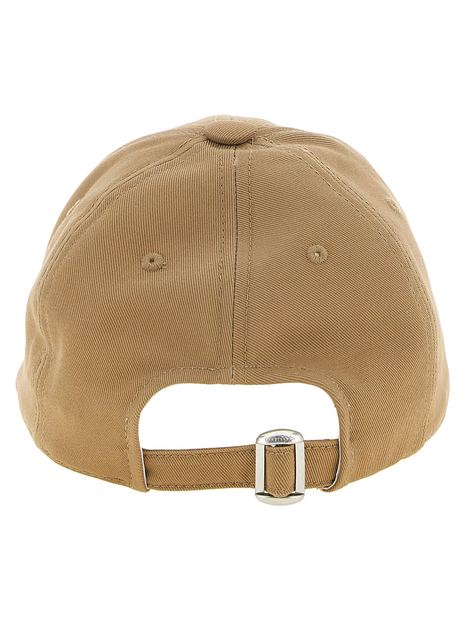 CourrèGes CO345534BM AC Logo Cotton Baseball Cap — Beige, view 3