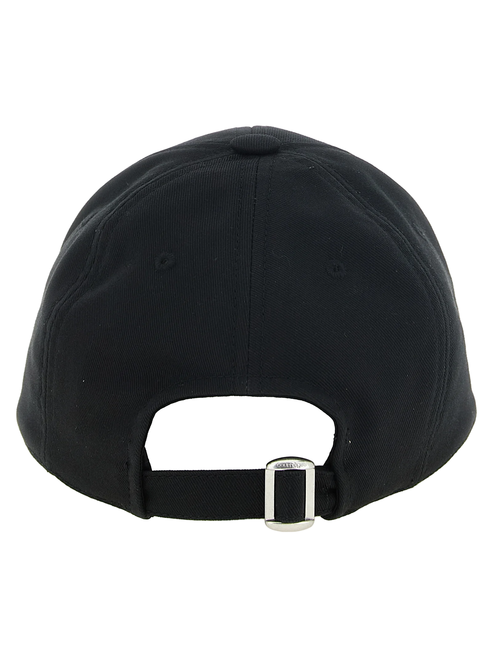 CourrèGes CO345535BM AC Logo Cotton Baseball Cap — Black, view 3