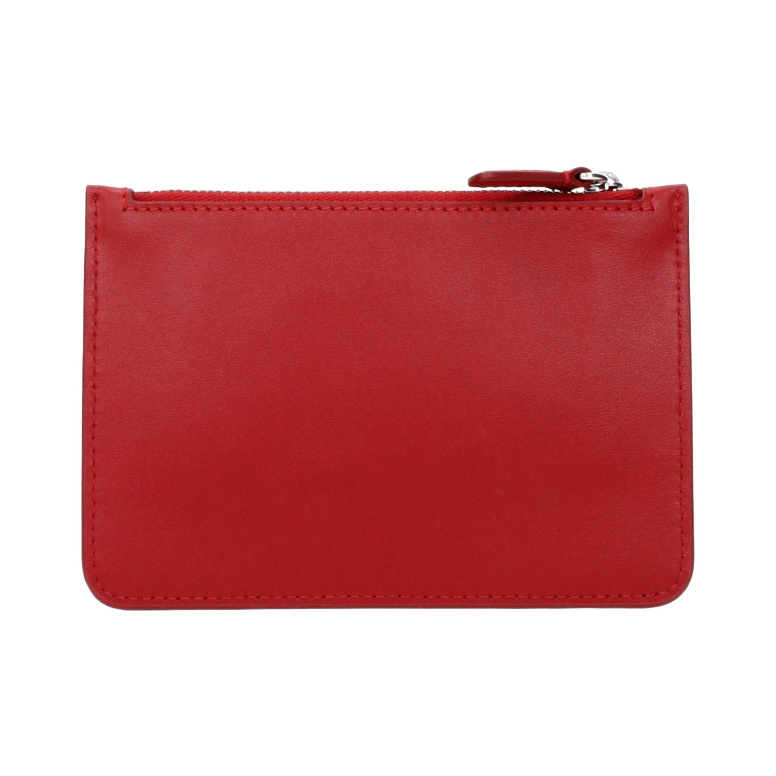 CourrèGes Leather Coin Purse — Red, view 2