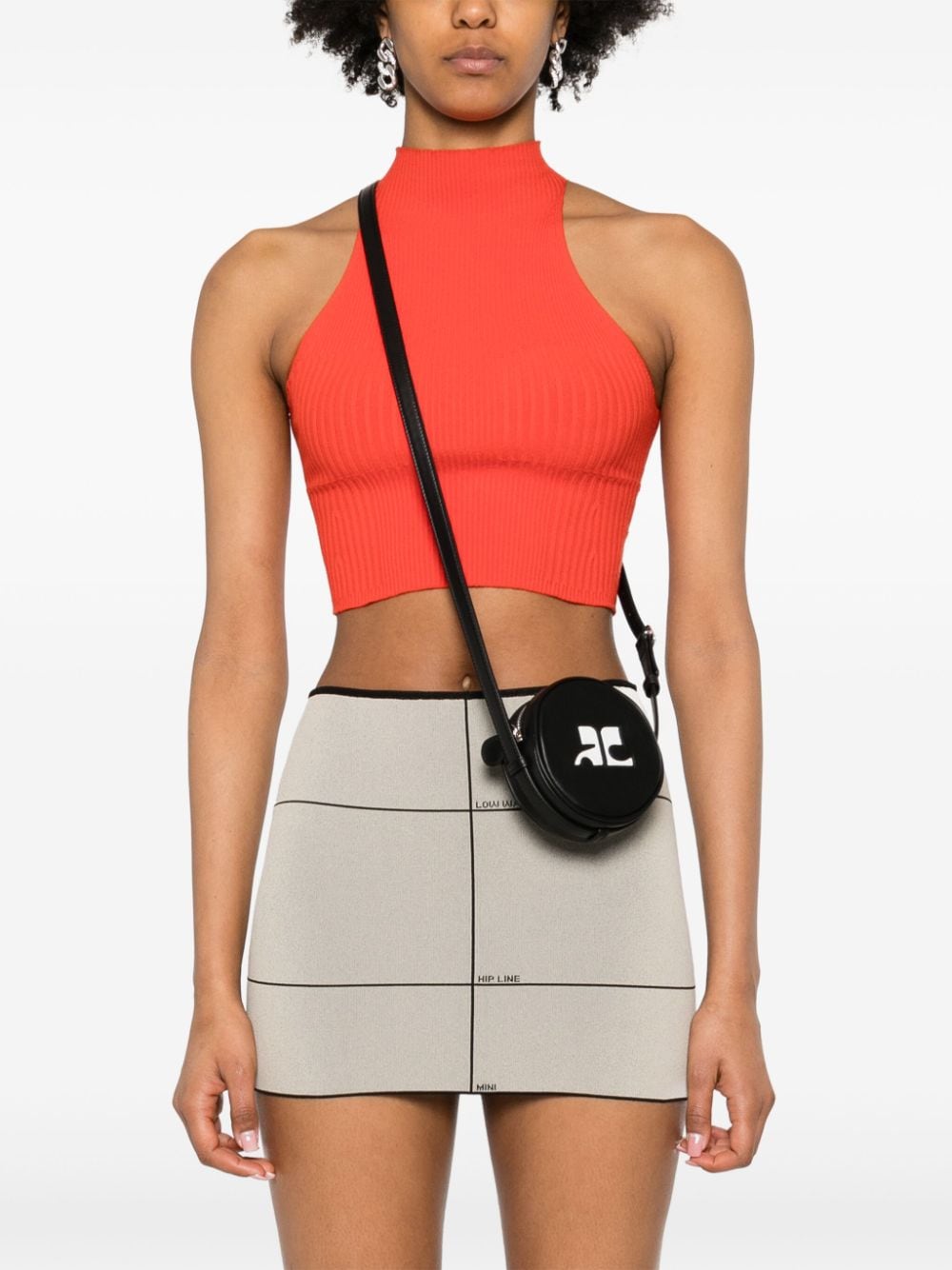 Courreges Re-Edition Shoulder Bag — Black, view 2