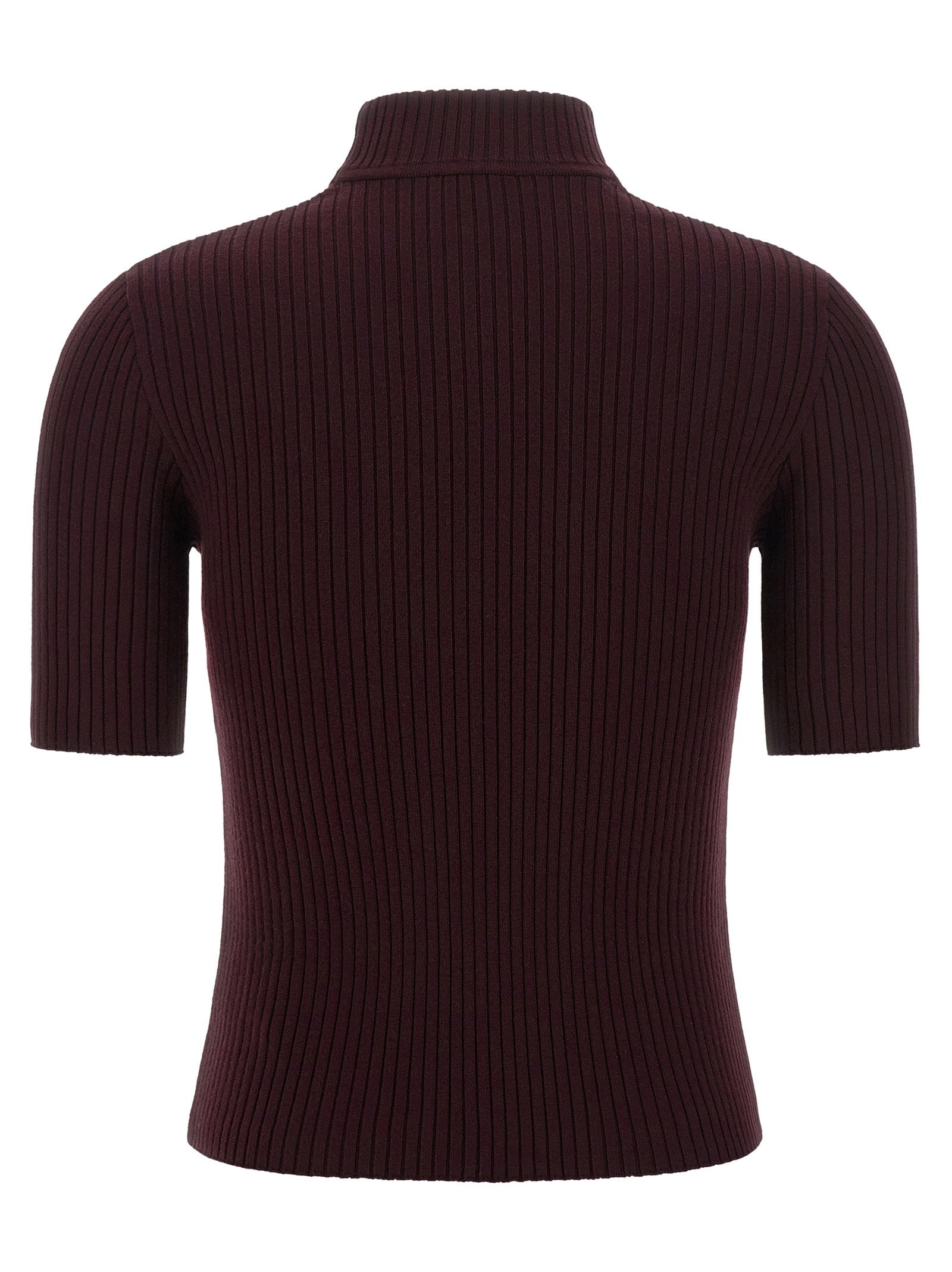 Courreges Reedition Sweater — Burgundy, view 2