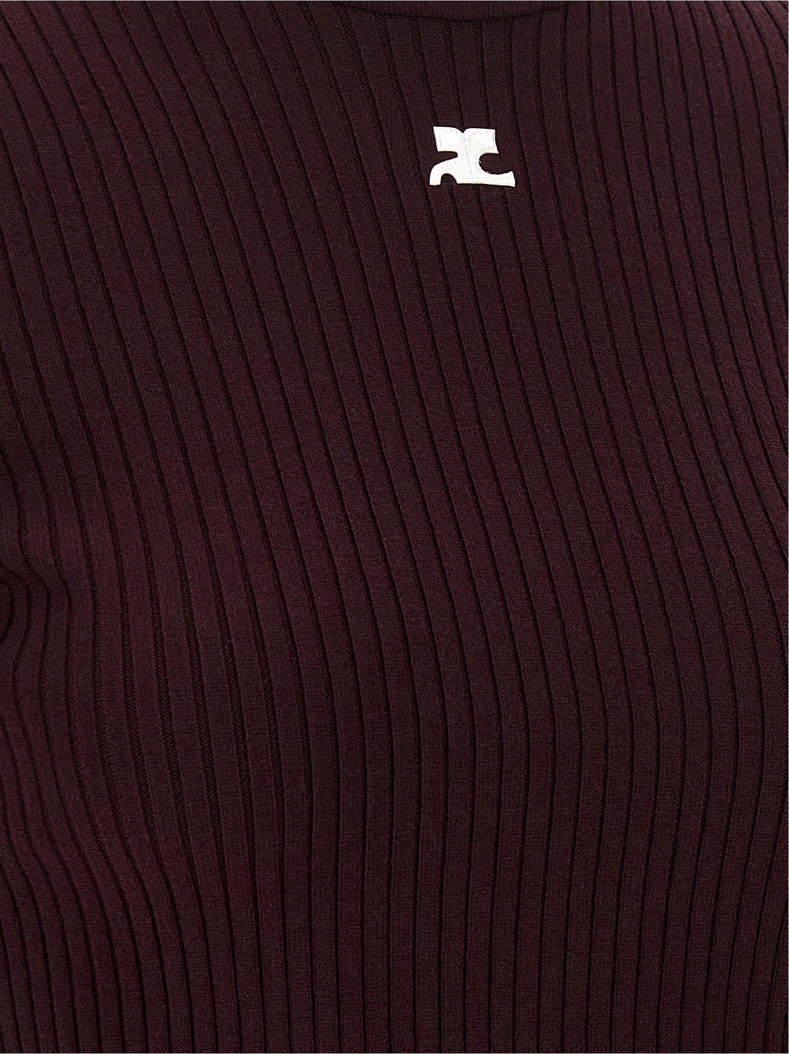 Courreges Reedition Sweater — Burgundy, view 4