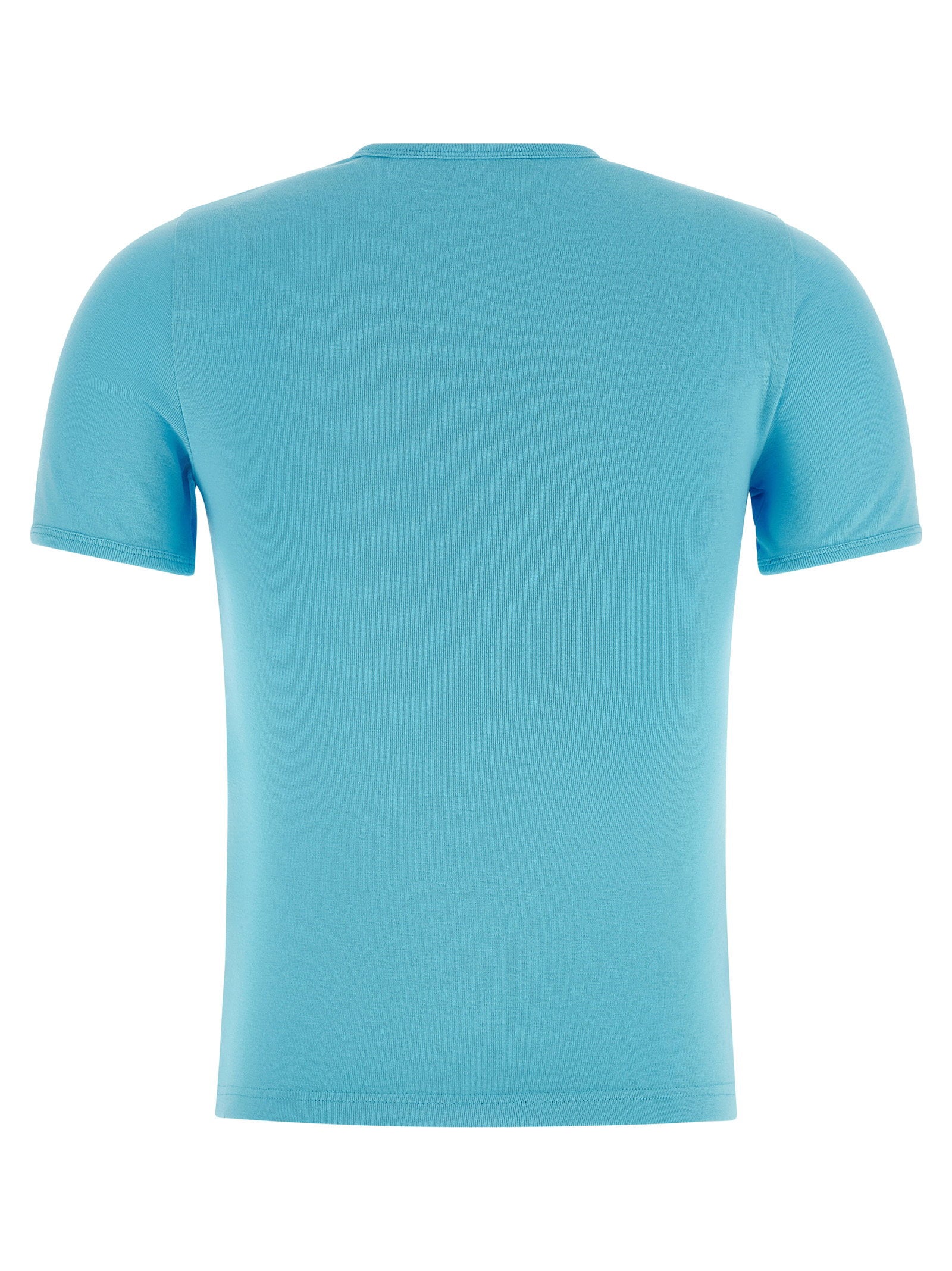 Courreges Signature Logo Patch T-shirt — Turquoise, view 2