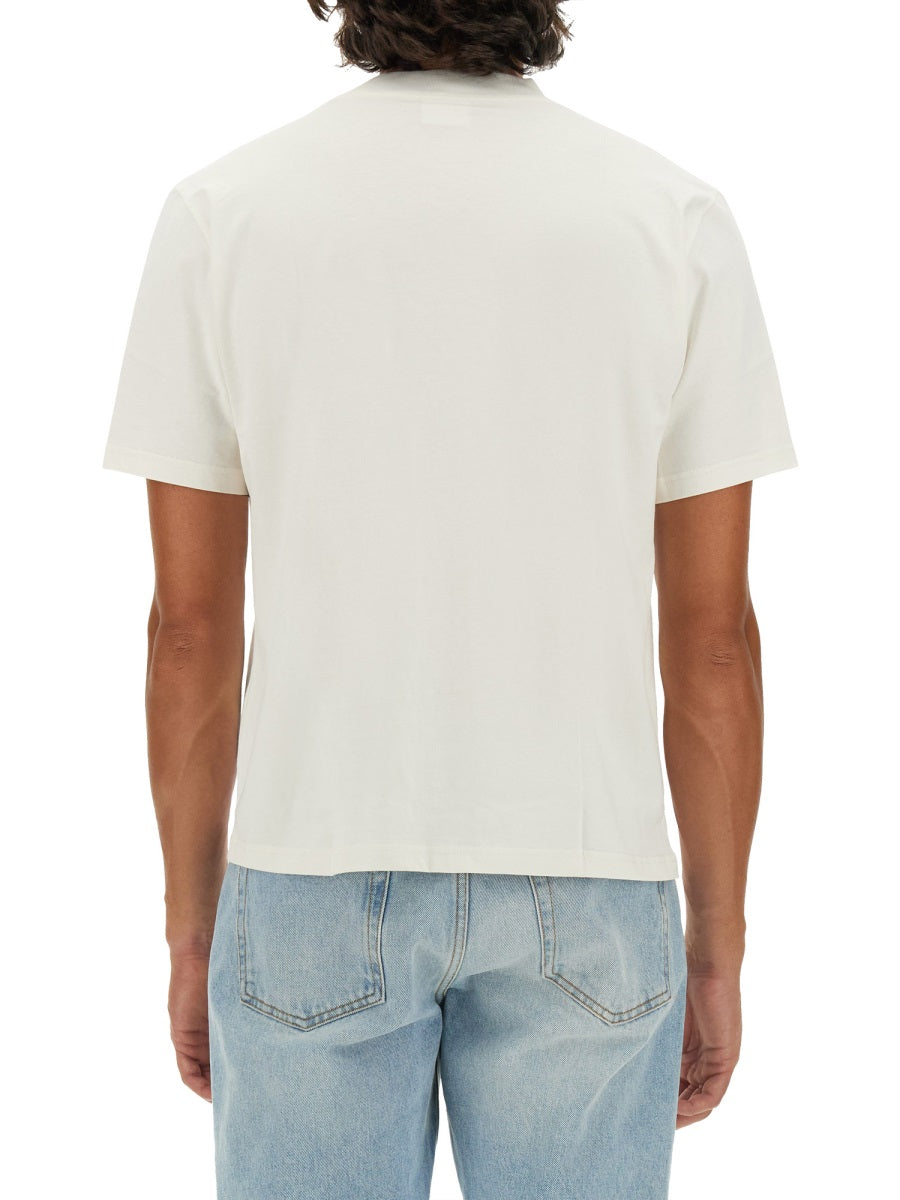 CourrèGes Logo-Embroidered Cotton T-Shirt — White by Courreges