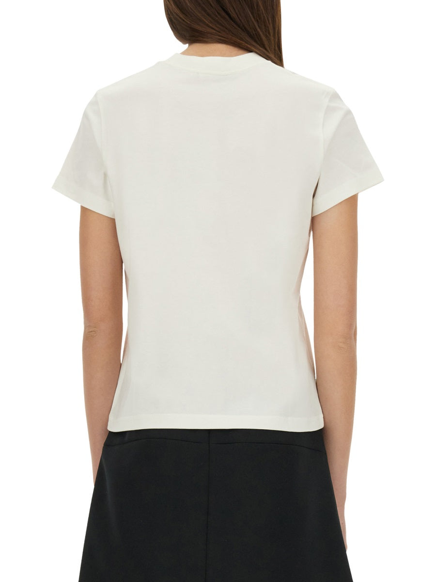 CourrèGes Cotton T-Shirt — White, view 3
