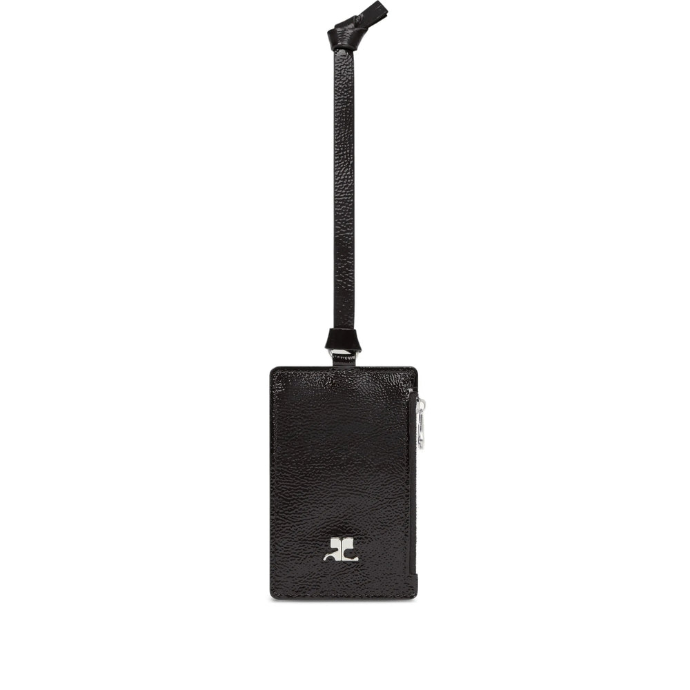 CourrèGes Textured Leather Wallet — Black by Courreges