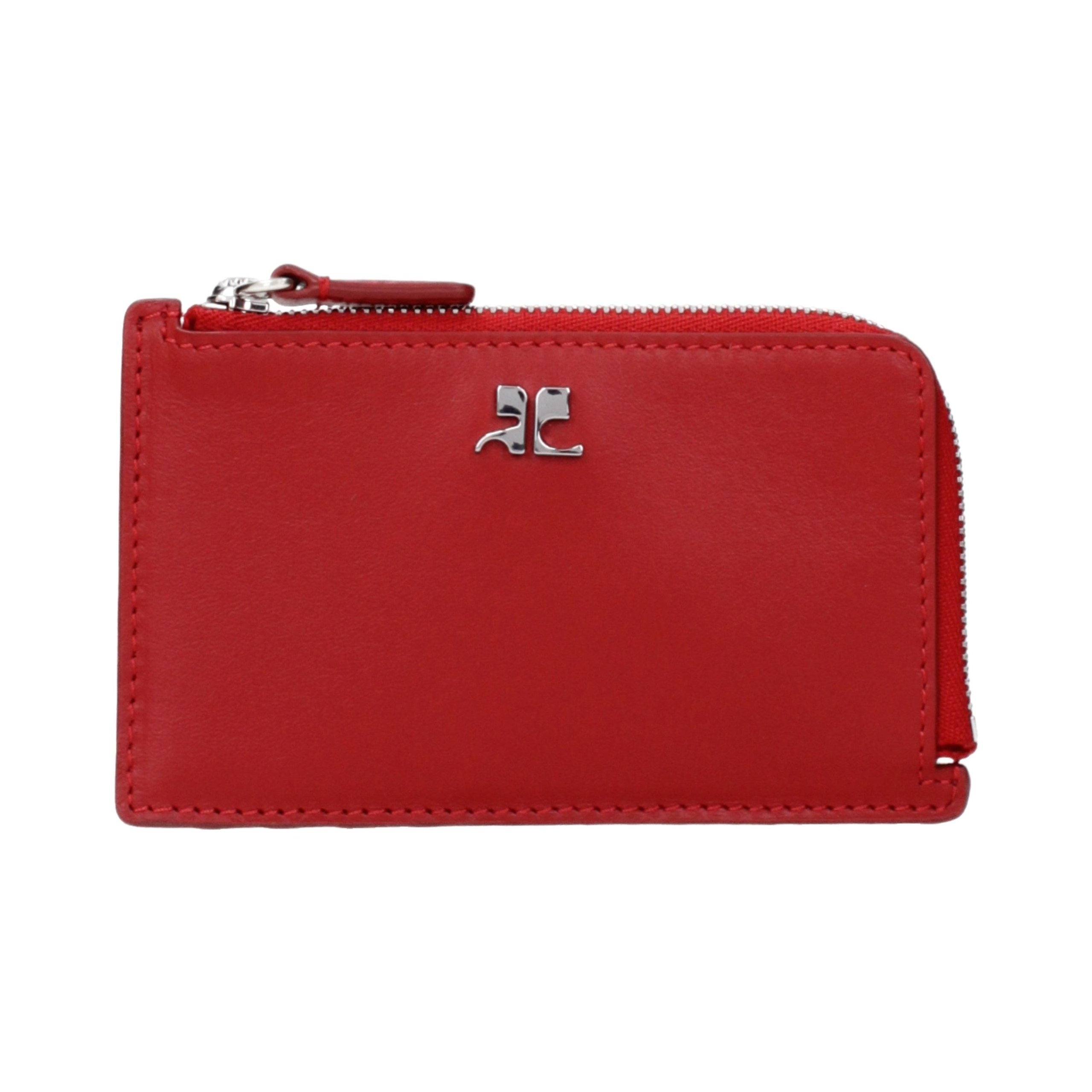 CourrèGes Leather Wallet — Red by Courreges