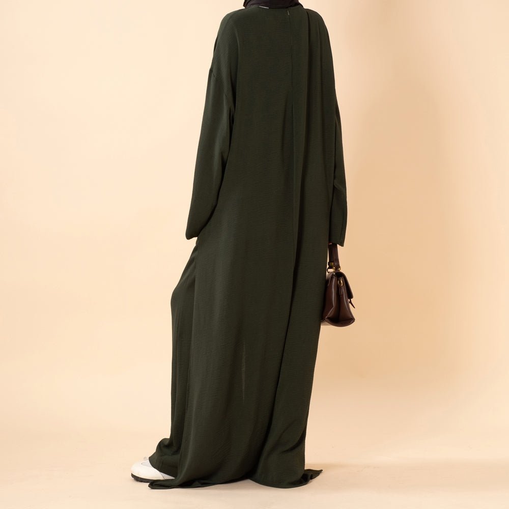 Crepe Multi-Slit Abaya Set, view 8